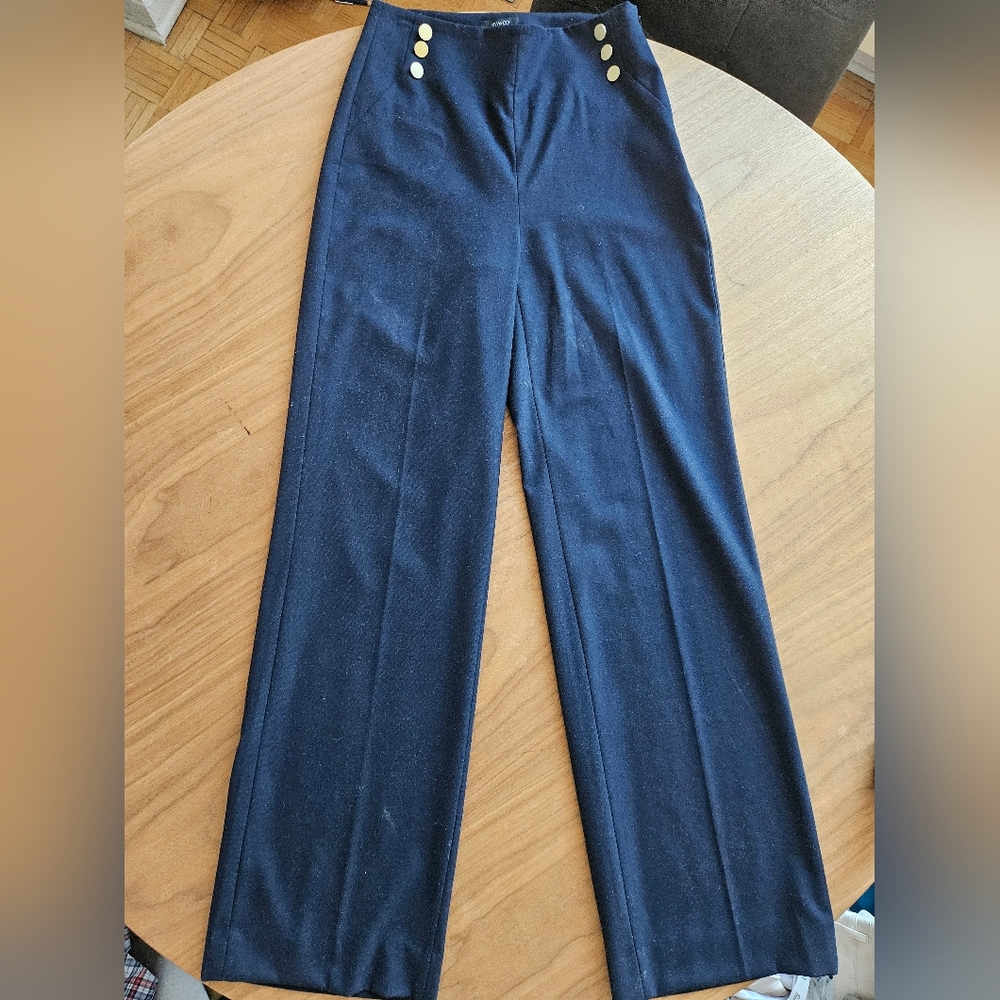 RW&CO. Wide Leg Pants, Size 2, Navy Blue. Good Condition